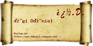 Ági Dániel névjegykártya