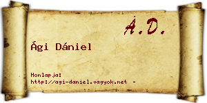 Ági Dániel névjegykártya
